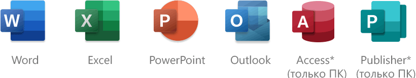 Приложения Office ценовой категории Премиум